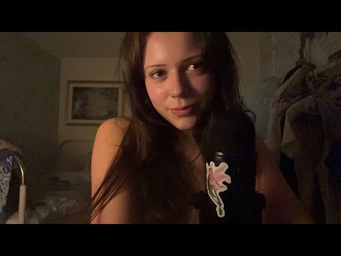 ASMR mouth sounds & inaudible whispers(clicky rambles)