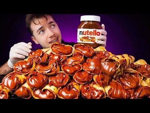 #ASMR : CRÊPE NUTELLA Dégustation parfait Pour S'ENDORMIR