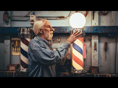 [ASMR] Where Do Barber Poles Come From? 70+ Years of Iconic Traditional Craft At William Marvy Co.