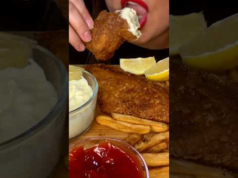 Fish and chips #asmr #food #mouthsounds #fishandchips