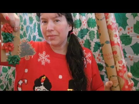 ASMR  YOU are a Christmas Gift .. Let me Wrap you Up !!  CLOSE UP asmr trigger sounds
