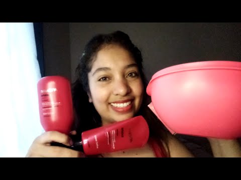 ASMR cuidando do seu cabelo com tudo de ameixa, mas na versão fast and aggressive+secador e chapinha