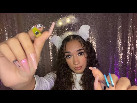 ASMR | Angel Pulls & Plucks Your Negativity (hand movements, tweezers, chewing sounds)