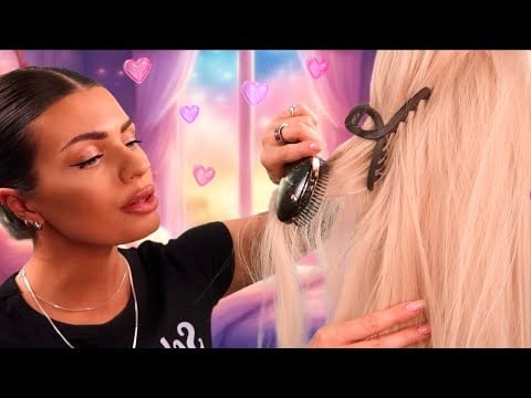 ASMR Girl Who's OBSESSED with You Plays w/ Your Hair At A Sleepover 🎀 (personal attention roleplay)