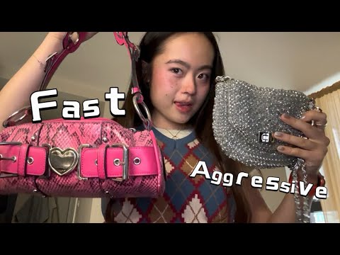 ASMR Fast & Aggressive Bag Scratching 💖show & tell