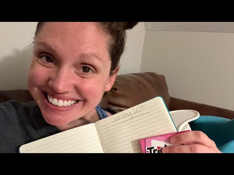 ASMR - Soft Spoken Grocery List/Ramble - Gum Chewing