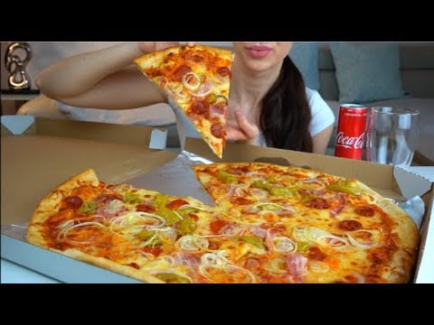 ASMR | Eating GIANT Pizza | EATING SOUNDS | No Talking | Lady M. ASMR
