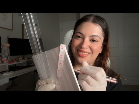 ASMR| Part 1: Measuring your face 📏 for your face reconstruction surgery- writing & glove sounds 