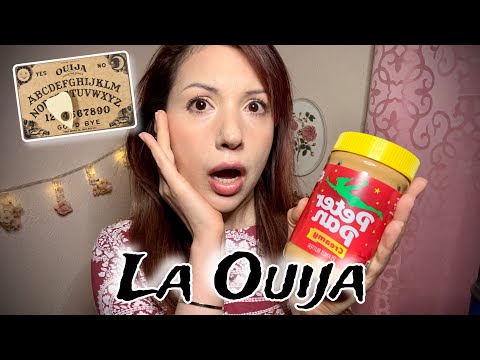 ASMR Comiendo Crema de Cacahuate + Historia Paranormal! | La Ouija - Parte 1/2