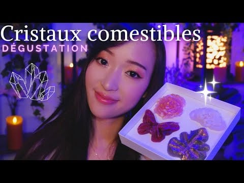 ASMR 💎 Dégustation de cristaux comestibles 😍 C'est trop satisfaisant !