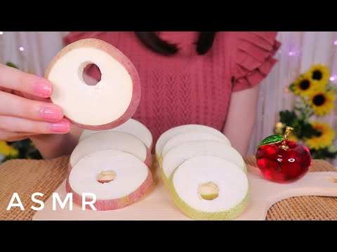 【ASMR/囁き】フリーズドライでサクサク食感🍎ソフトりんごを食べる音 Eating freeze dried apples