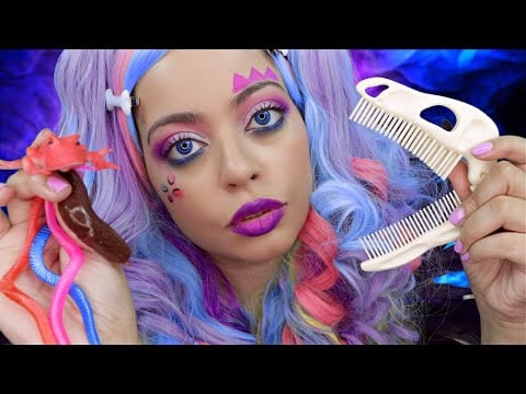 ASMR| CAVEGIRL ADVENTURES - Bug Searching, Hair Combing, Dino Teaching (PERSONAL ATTENTION)