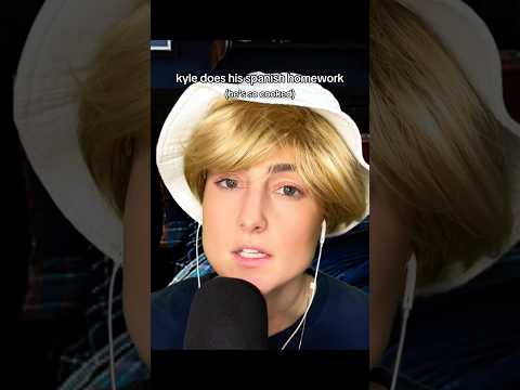 Kyle does his Spanish homework (he's cooked) #asmr