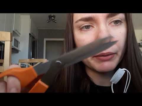 Simple ASMR- Inaudible whisper + scissor sounds 💇‍♀️