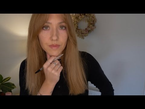 ASMR Observing Your Face RP (Taking notes, inaudible, measuring, adjusting & colour matching)