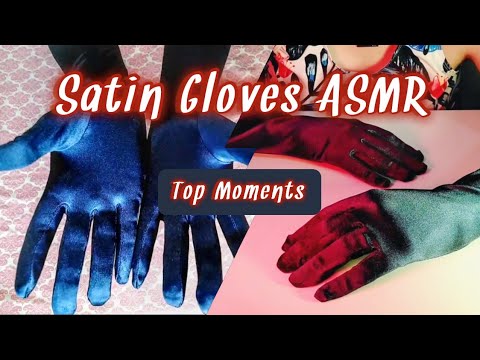 Satin Gloves ASMR TOP MOMENTS: Whispering & Soft Speaking Compilation 💙🧤💤 Storytime 📚