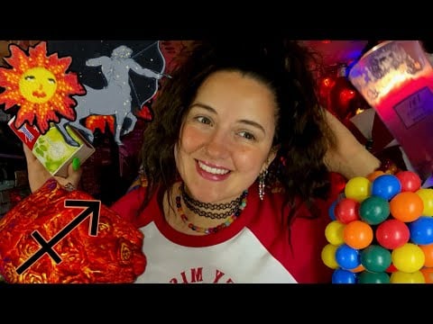 Sagittarius ASMR 🔥♐️☀️ Fire crackling, scratches, intense mouth sounds, visual tingles, & more! 