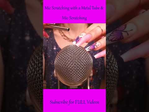 ASMR Mic Scratching with a Metal Tube & Mic Scratching ❤️  #asmr #shorts