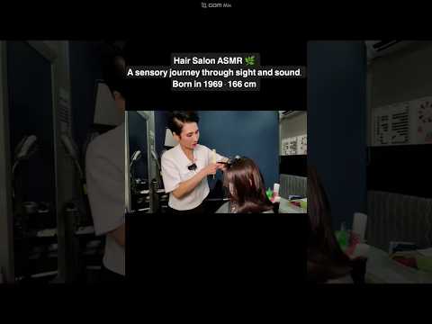 Hair salon ASMR visual and hearing activation #Magic straight, break the strong curly chain to make