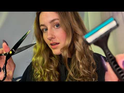ASMR Haircut Roleplay ✂️ Soft Spoken, Brushing, Clipping & Buzzing for Sleep & Tingles
