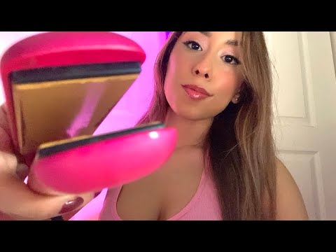 ASMR With Pink Triggers Only (makeup+hair) 🎀