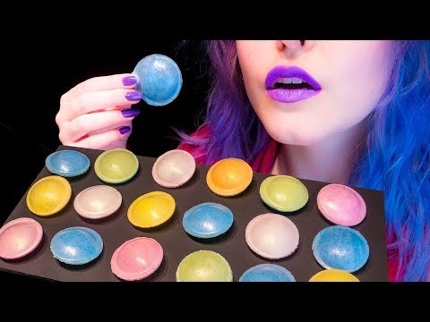 ASMR: Super Fizzy Flying Saucers w/ Fruit Flavored Sherbet ~ Relaxing Eating Sounds [No Talking|V] 😻