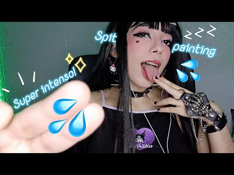 ASMR SPIT PAINTING INTENSO E MUITO MOLHADO 💦✨