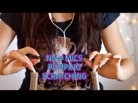 ASMR ✨NEW MICS - Intense PUMPING and SCRATCHING with two mics (no talking)✨