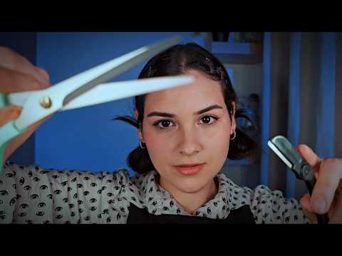 ASMR FILHA DO BARBEIRO FAZ SEU CABELO E BARBA💈Barbearia