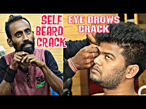 ASMR Self Beard Crack | Eye Brows Skin Neck Ear Crack With Head And Body Massage By Indian Barber