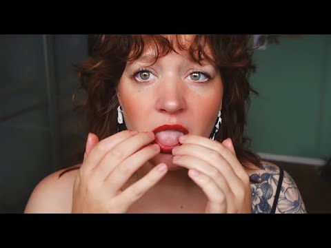 You've got something on your face, spit cleaning, repeating, close up, ASMR