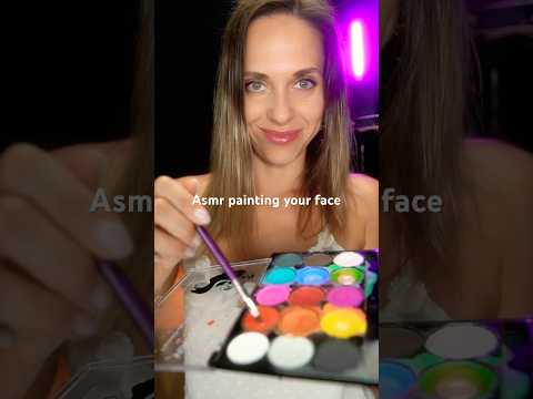 ASMR painting your face 🎨 #asmr #asmrsounds #shorts
