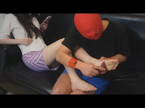 Take off your high heels and stockings and let me give you a foot massage  | Foot spa | ASMR