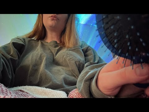 ASMR brushing your hair for bed  + scalp massage | personal attention & lofi asmr
