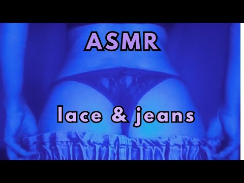 ✨ASMR | black lace and jeans fabric scratching Sounds | No Talking