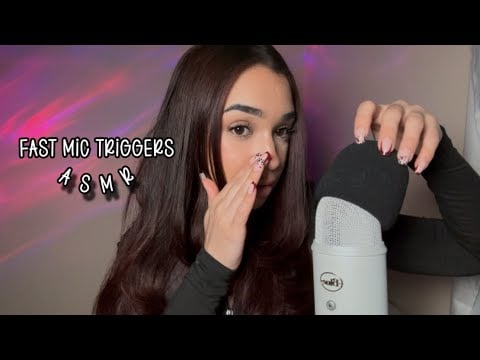 Fast ASMR Mic Triggers ⚡️ (lots of mic pumping, scratching & gripping) 💗