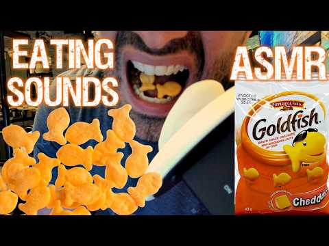 Crunchy Cheddar Goldfish ASMR 🧀✨ (Super Satisfying Eating Sounds)
