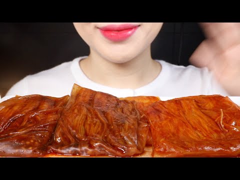 ASMR Nuclear Buldak and Black Bean Enoki Mushrooms Rice Paper Wraps Eating Sounds Mukbang