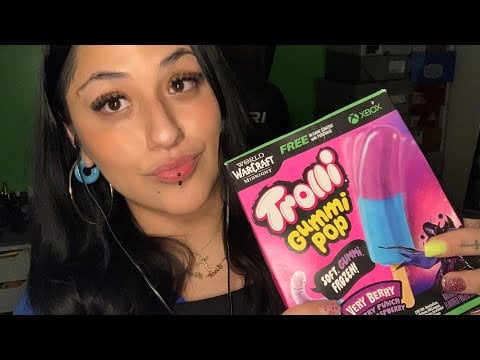 Asmr Trolli Gummi Pop👄✨ *eating sounds* #asmrfyp #asmrmouthsounds #asmreating #asmrsonidos #asmrpop 