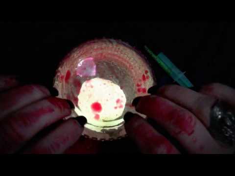 💀🔻Halloween is coming ❗👻 Long nails❇ bloody glass🔼🔼🔼  TAPPING [[ASMR]]