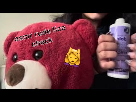 asmr // rude lice check on mr red velvet