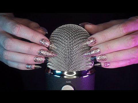 ASMR Mic Scratching with Long Nails | Blue Yeti Pro | No Talking