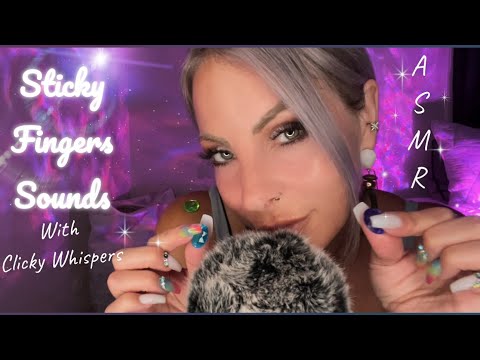 ASMR Sticky Finger Sounds & Close Whisper Rambles | Guaranteed Tingles