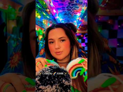 Crunchy 🌈 ASMR sounds to help you sleep! 😴 Comment your favorite color in emojis!! #asmrsounds