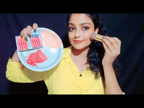 ASMR Doing My Face Makeup | With Homemade Makeup Products | 💄💋