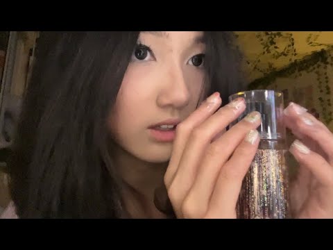 my first ASMR video | visual triggers, tapping, tiny bit chaotic