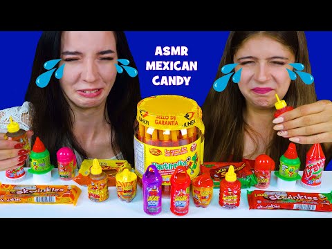 ASMR TRYING MEXICAN CHILI PEPPERS CANDY | EATING SOUNDS LILIBU