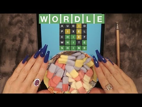 ASMR Squashies Gummies & WORDLE on iPad | Whispered Game Play