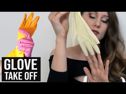 ASMR Relaxing Latex & Rubber Glove sounds - no talking (ASMR Gloves Try on Sound)