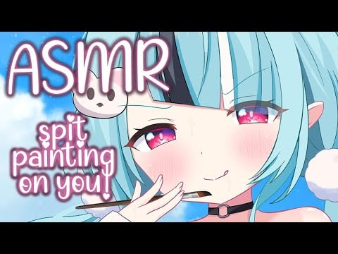 【ASMR】Painting Your Face with My Spit 💦Full Treatment! (Face Brushing and Face Touching)